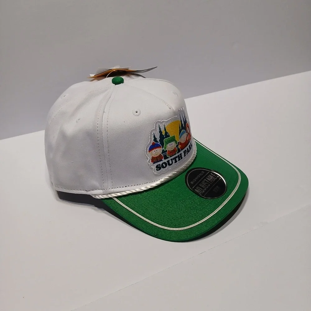 South Park Snapback Rope Hat Cap Adult Adjustable Licensed White Green NEW!